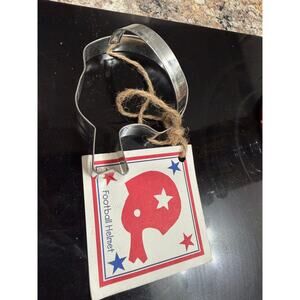 Vintage Ann Clark Football Helmet Cookie Cutter Metal Sports Baking Cutter